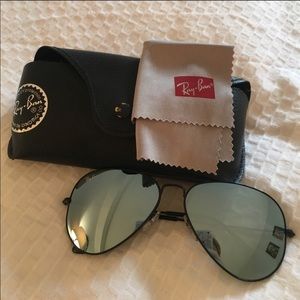 Custom Black Mirrored Ray-Bans